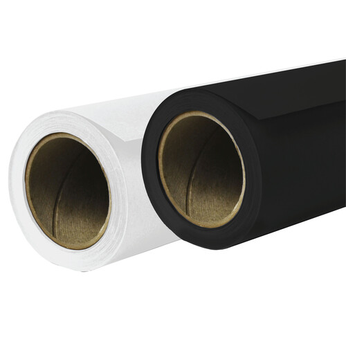 Savage 9 x 36' Background Paper (#66 Pure White #20 Black 2-Pack)