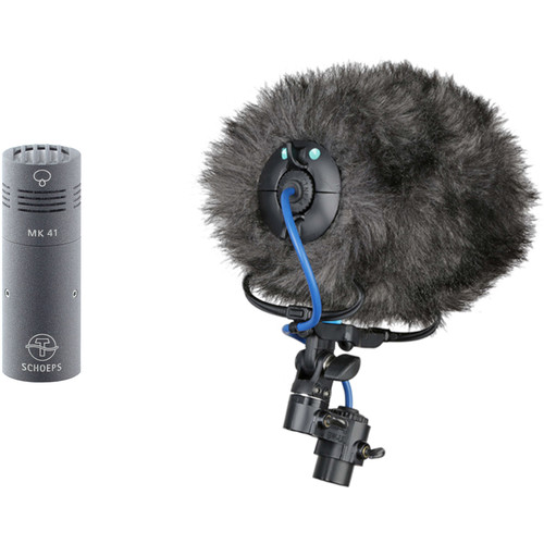 Schoeps CMC 1 Microphone Amp with MK 41 Supercardioid Condenser Capsule and Cinela Windshield (Matte Gray)