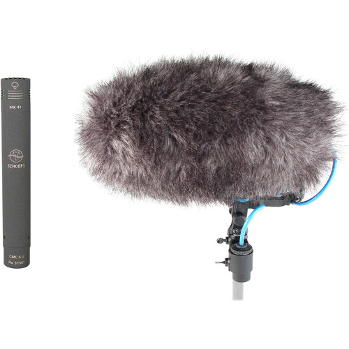Schoeps Colette CMC 6 Microphone Amp MK 41 Supercardioid Condenser Capsule and Cinela Windshield (Matte Gray)