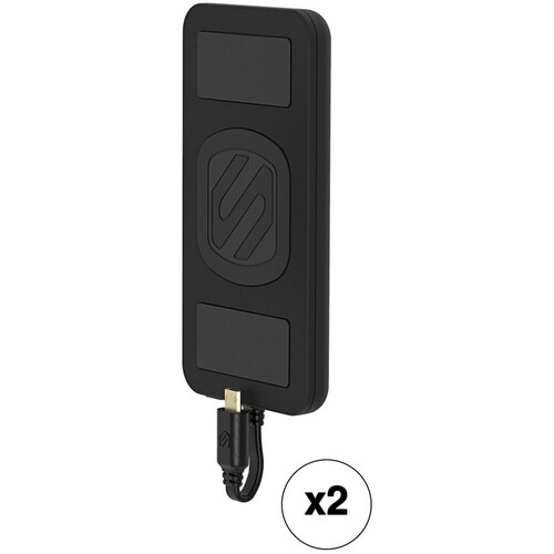 Scosche MagicMount PowerBank Micro-USB 4000mAh Battery Pack Kit (2-Pack Black)