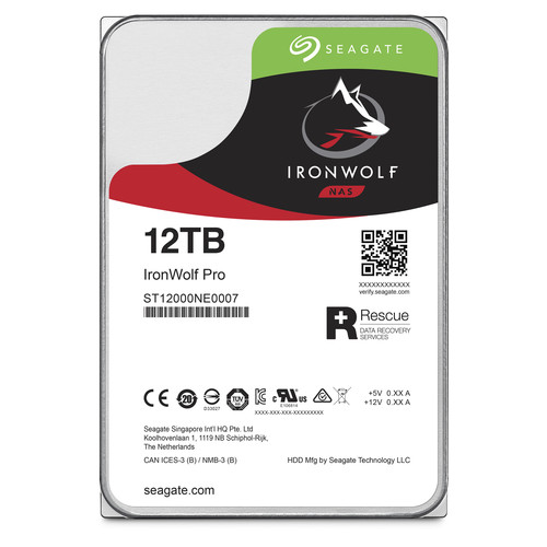 Seagate 12TB IronWolf Pro 7200 rpm SATA III 3.5" Internal NAS HDD