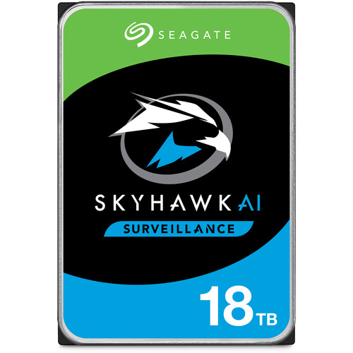 Disco duro de vigilancia interna Seagate SkyHawk AI 7200 rpm SATA III de 3,5 "de 18 TB