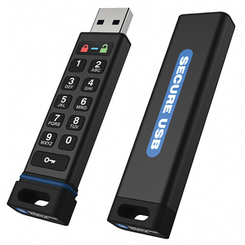 SecureData 128GB SecureUSB KP 256-Bit Encrypted USB 3.0 Flash Drive