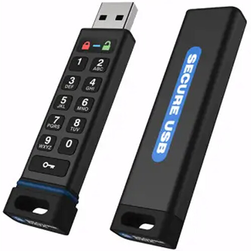 SecureData 256GB SecureUSB KP 256-Bit Encrypted USB 3.0 Flash Drive