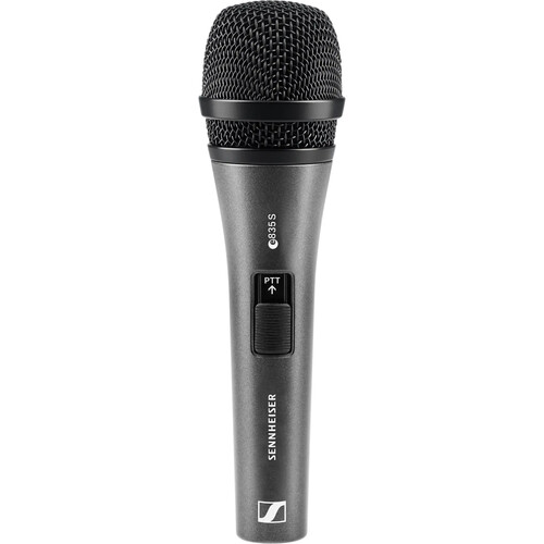 Sennheiser e 835-S-PTT Dynamic Cardioid Microphone with Push-to-Talk Switch