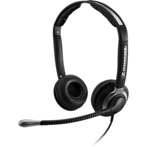 Black Dual Ear Noise Cancelling Binaural Headset