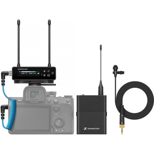 Sennheiser EW-DP ME 4 SET Camera-Mount Digital Wireless Cardioid Lavalier Mic System (R1-6: 520 to 576 MHz)