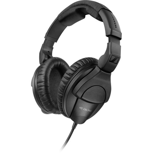 Sennheiser HD-280 PRO Headphones (SEHD280P) Bundle with Auray Headphones Holder with Padded Cradle and Pearstone 3.5mm Stereo Male to Female Extension Cable