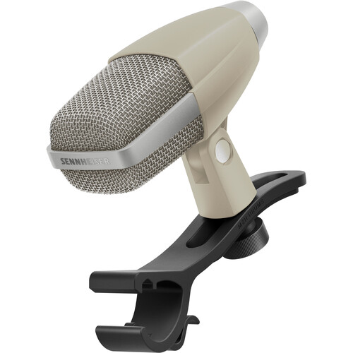 Sennheiser MD 421 KOMPAKT 80th Limited Edition Multipurpose Cardioid Dynamic Microphone with Drum Clamp (Gray/Cream)