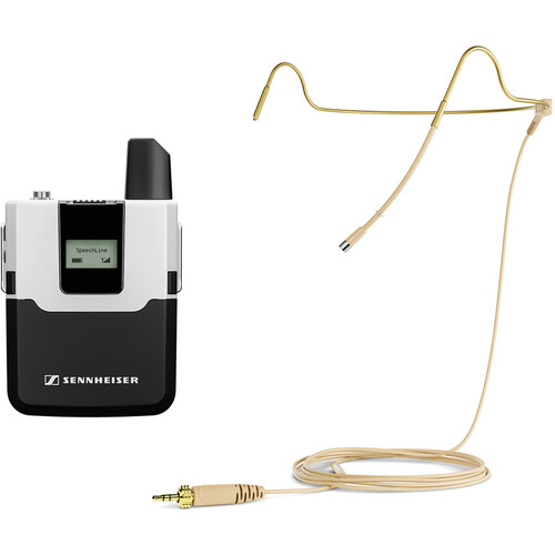 Sennheiser SL Bodypack - HS 2 KIT DW-4 SpeechLine Digital Wireless SL Bodypack DW Transmitter with HS 2 Headset Mic (Beige DW-4-US)