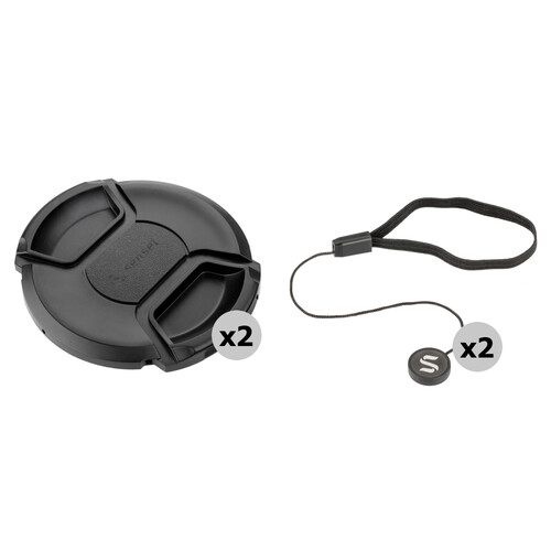 Sensei 55mm Center Pinch SnapOn Lens Cap and Cap Keeper Lens