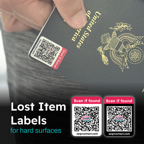 SeQR Contact Lost Item Labels (48-Pack)