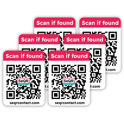 SeQR Contact Lost Item Labels (6-Pack)