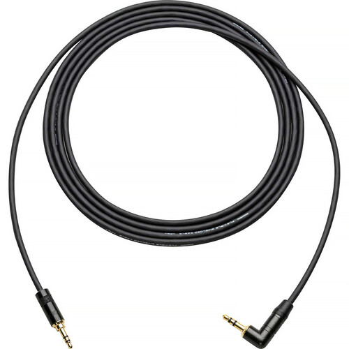Sescom Low-Profile 3.5mm TRS Balanced Male to Right-Angle 3.5mm TRS Balanced Male Audio Cable (3')