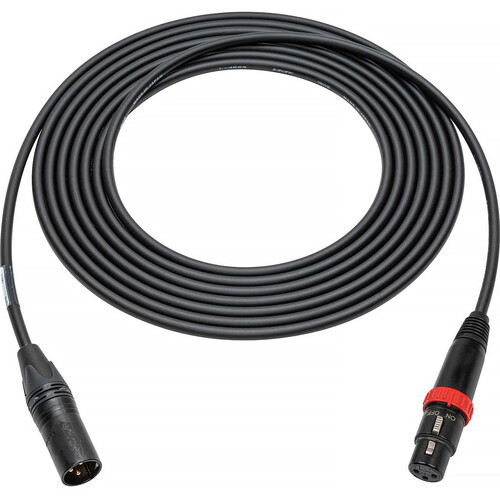 Sescom XLR Male to XLR Female Cable with Rotary On-Off Switch (Nickel Housing 25')