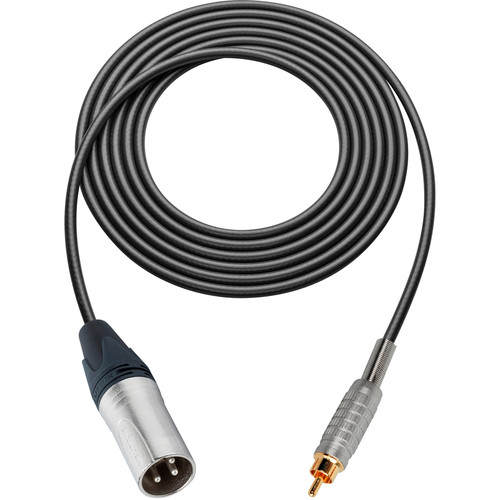 Sescom Canare Star Quad RCA Male to XLR 3-Pin Male Audio Cable (Black 6')