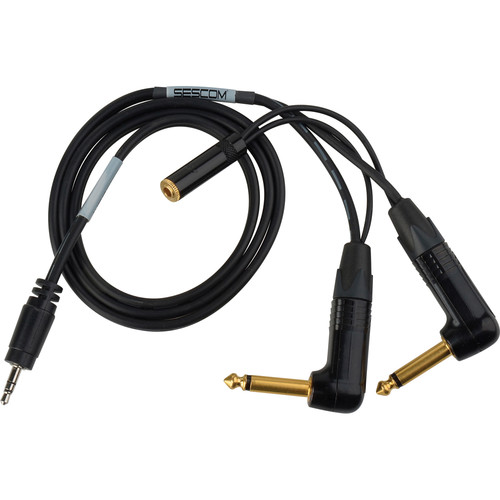 Sescom Blackmagic Cinema Camera to Audio Field Recorder Cable with Headphone Tap (3')