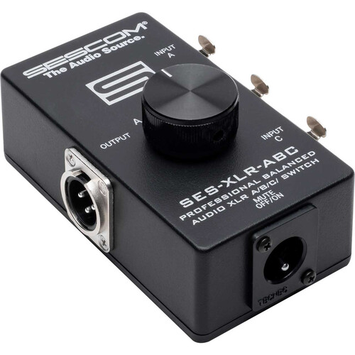 Sescom SES-XLR-ABC Balanced Audio Pro-Grade XLR A/B/C Passive Switch