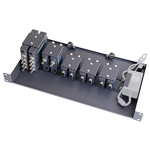 ShieldRock Rack10 Universal Shelf for 10 Mini Converters (1 RU)