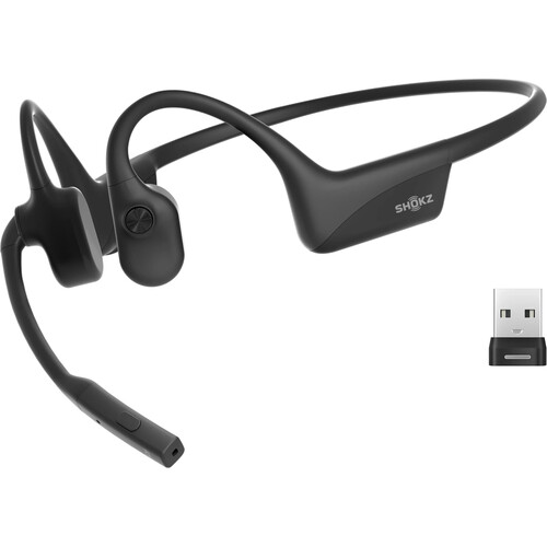 SHOKZ OpenComm2 UC 2025 Upgrade Bone Conduction Wireless Headset with USB-A Dongle