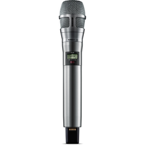 Shure ADX2/8CN Digital Handheld Wireless Microphone Transmitter with Nexadyne 8/C Cardioid Capsule (G57: 470 to 608 + 614 to 616 MHz Nickel)