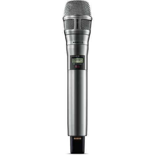 Shure ADX2/8SN Digital Handheld Wireless Microphone Transmitter with Nexadyne 8/S Supercardioid Capsule (G57: 470 to 608 + 614 to 616 MHz Nickel)
