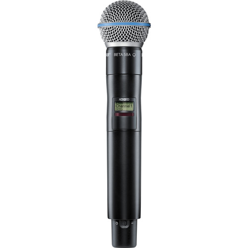 Shure ADX2FD/B58 Digital Handheld Wireless Microphone Transmitter with Beta 58A Capsule (G57: 470 to 616 MHz)