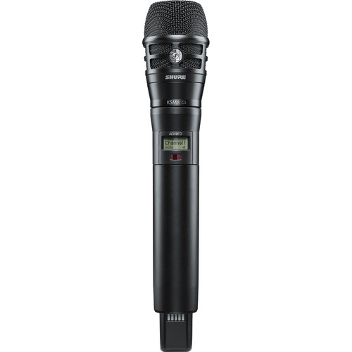Shure ADX2FD/K8B Digital Handheld Wireless Microphone Transmitter with KSM8 Capsule (G57: 470 to 616 MHz Black)