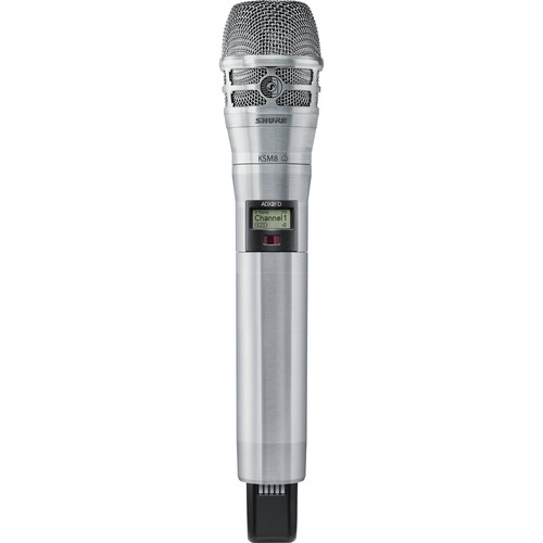 Shure ADX2FD/K8N Digital Handheld Wireless Microphone Transmitter with KSM8 Capsule (G57: 470 to 616 MHz Nickel)