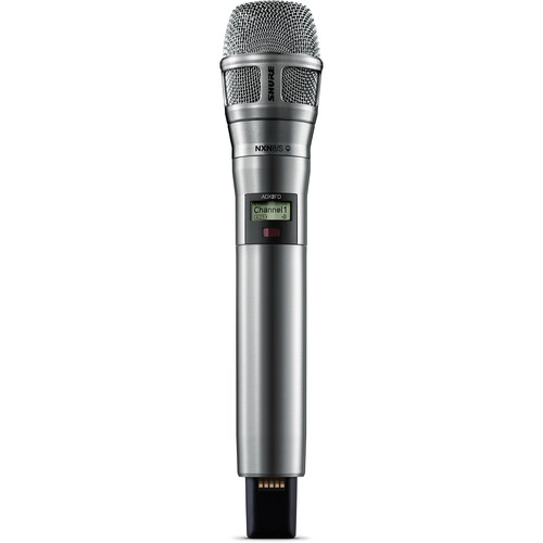 Shure ADX2FD/N8SN Digital Handheld Wireless Microphone Transmitter with Nexadyne 8/S Supercardioid Capsule (G57: 470 to 608 + 614 to 616 MHz Nickel)
