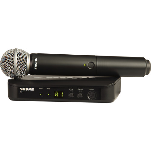 Shure BLX24/SM58 Wireless Handheld Microphone System with SM58 Capsule (H11: 572 to 596 MHz)