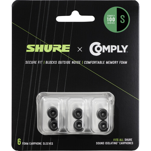 Shure 100 Series Comply Foam Sleeves for Shure Earphones (Small 3 Pair)