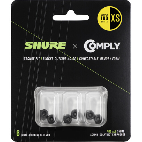 Shure 100 Series Comply Foam Sleeves for Shure Earphones (Extra Small 3 Pair)