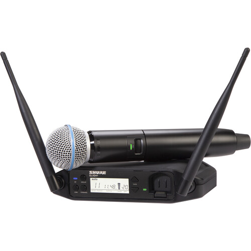 Shure GLXD24+ Dual-Band Wireless Vocal System with BETA 58A Microphone (Z3: 2.4 5.8 GHz)