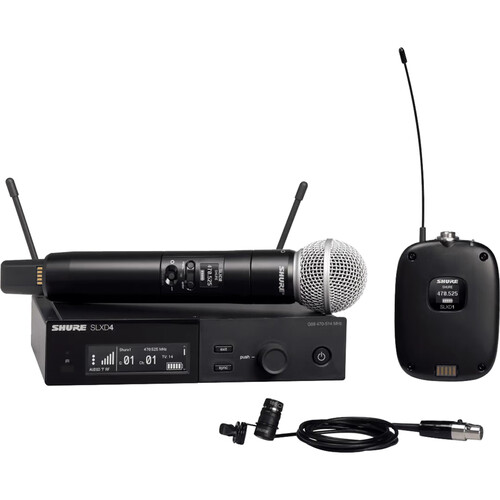 Shure SLXD124/85M Digital Wireless Combo Microphone System (H55: 514 to 558 MHz)