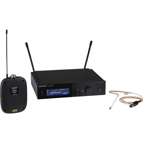 Shure SLXD14+/153T Digital Wireless Earset Headworn Microphone System (G57: 470 to 608 MHz)