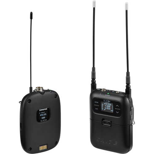 Shure SLXD15+ Digital Camera-Mount Wireless Bodypack System with No Mic (G57: 470 to 608 MHz)