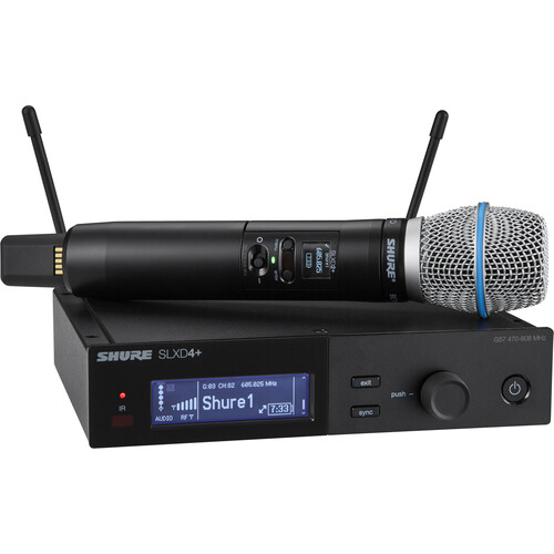 Shure SLXD24+/B87A Digital Wireless Handheld Microphone System with Beta 87A Capsule (G57: 470 to 608 MHz)