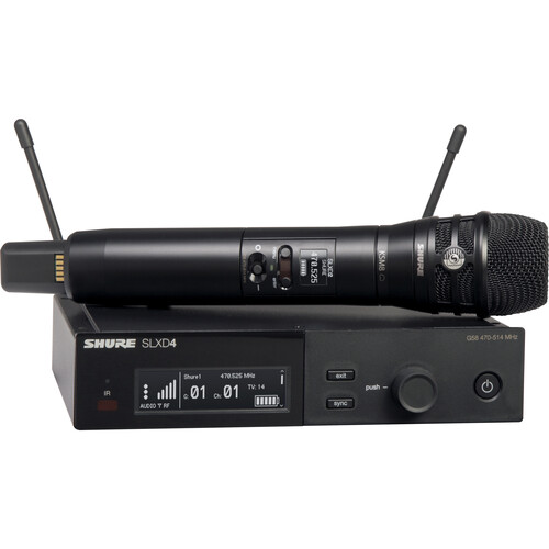 Shure SLXD24/K8B Digital Wireless Handheld Microphone System with KSM8 Capsule (J52: 558 to 602 + 614 to 616 MHz Black)