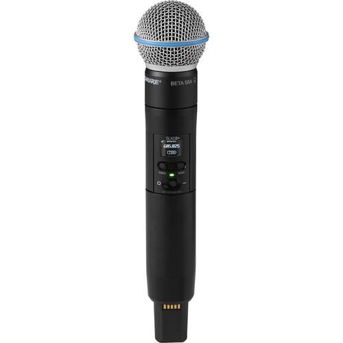 Shure SLXD2+ Digital Wireless Handheld Transmitter with Beta 58A Supercardioid Capsule (G57: 470 to 608 MHz)