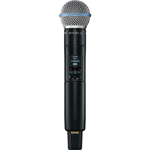 Shure SLXD2/B58 Digital Wireless Handheld Microphone Transmitter with Beta 58 Capsule (H55: 514 to 558 MHz)