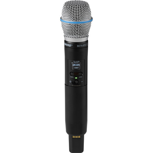 Shure SLXD2+ Digital Wireless Handheld Transmitter with Beta 87A Supercardioid Capsule (TAA Compliant G57: 470 to 608 MHz)
