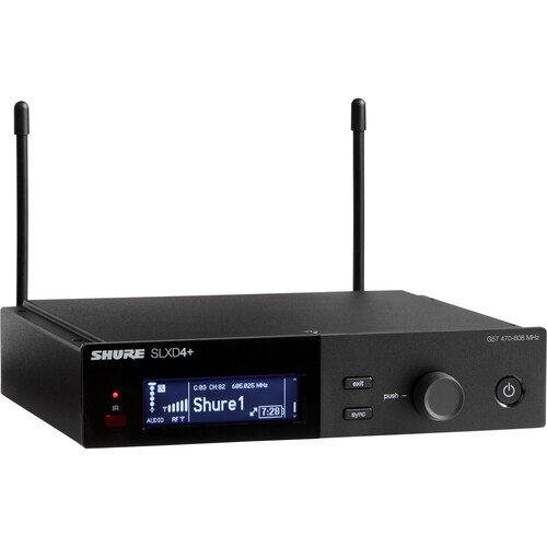 Shure SLXD4+ Digital Wireless Rackmount Receiver (TAA Compliant G57: 470 to 608 MHz)