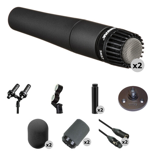 Shure Dual SM57 Microphones and Podium Mounting Kit
