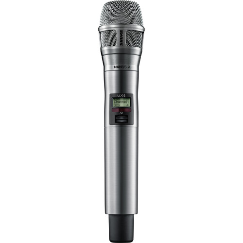 Shure ULXD2/N8SN Digital Handheld Wireless Microphone Transmitter with Nexadyne 8/S Supercardioid Capsule (H50: 534 to 598 MHz Nickel)