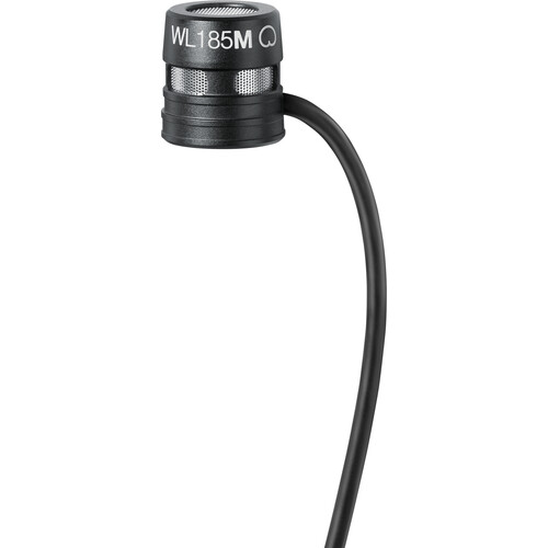 Shure WL185m Low-Profile Cardioid Lavalier Microphone with LEMO 3-Pin Connector (Black)