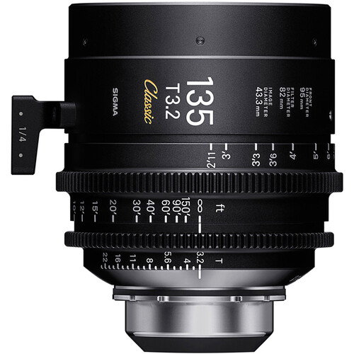 Sigma 135mm T3.2 FF Classic Cine Prime Lens with /i Technology (PL Mount Feet)