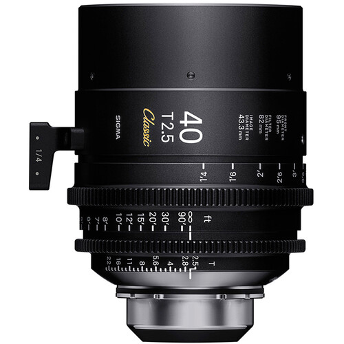 Sigma 40mm T2.5 FF Classic Cine Prime with /i Technology (PL Mount Feet)