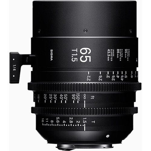 Sigma 65mm T1.5 FF High-Speed Cine Prime Lens (Canon EF Mount Feet)
