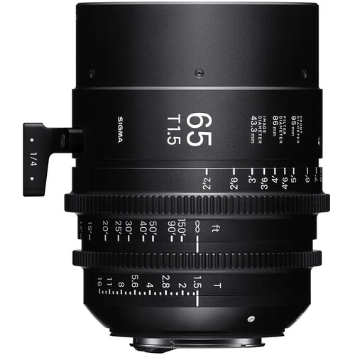 Sigma 65mm T1.5 Fully Luminous FF High-Speed Cine Prime Lens (Canon EF Mount Feet)